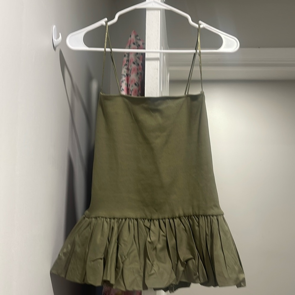 This is Zara army green tank shirt brand new